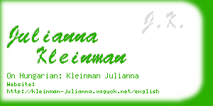 julianna kleinman business card